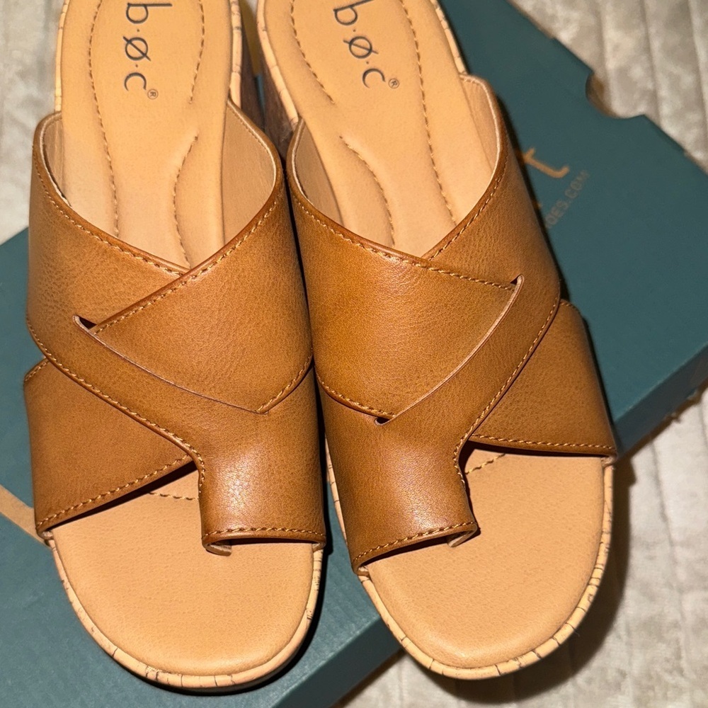b.o.c. Women's Brown Wedge Sandals - Picture 10 of 16